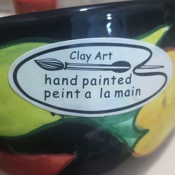 Clay Art Condiment Dish 3 Section Bowl Relish Chili Pepper Jalapeno Center - Picture 7 of 11